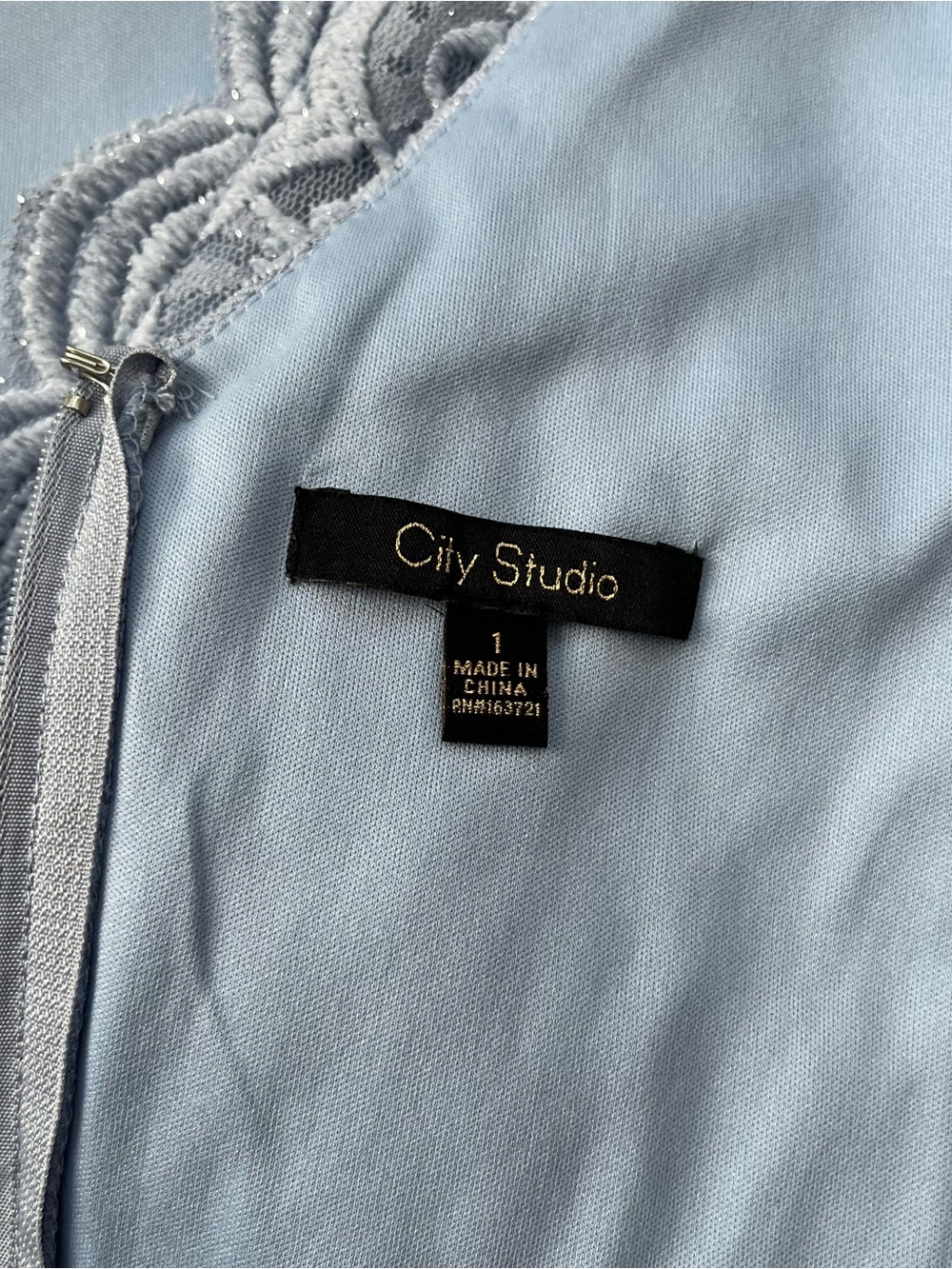 City Studio Sky Blue Lace Fit & Flare Mini Dress - Picture 9 of 10